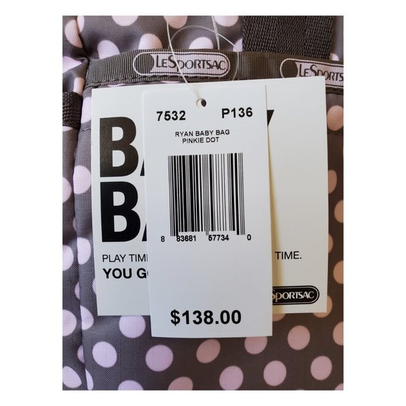 LeSportsac Ryan Baby Diaper Bag PINKIE DOT